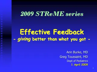 Principles of Effective Feedback in Clinical Settings