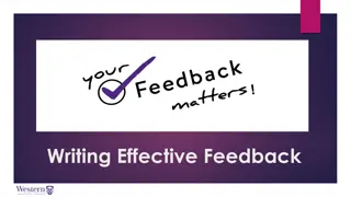 Elements of Effective Written Feedback