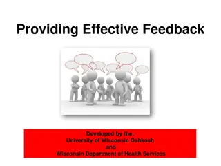 Providing Effective Feedback