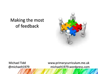 Making the most of feedback
