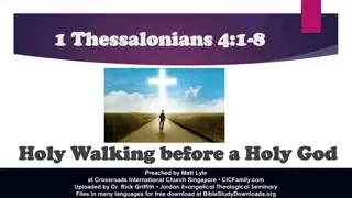 Walking in Holiness and Love