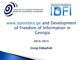 Development of Freedom of Information in Georgia 2010-2015