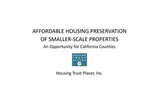 Affordable Housing Preservation of Smaller-Scale Properties in California