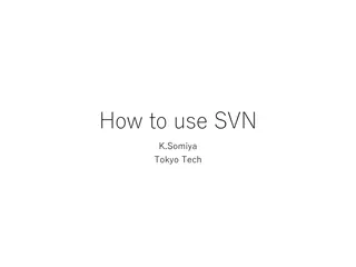 How to Use SVN at Tokyo Tech