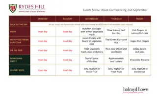 School Lunch Menu - September Selection