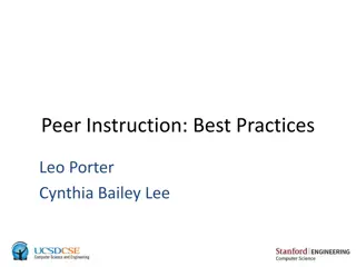 Peer Instruction: Best Practices