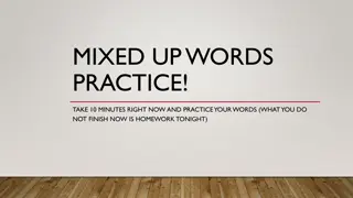 Mixed Up Words Practice with PSSA Writing Examples and Discussions