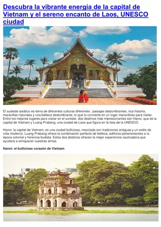 Descubra la vibrante energía de la capital de Vietnam y el sereno encanto de Lao1