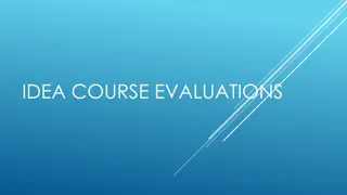 IDEA COURSE EVALUATIONS