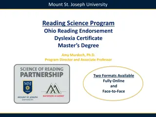 Mount St. Joseph University Reading Program Overview