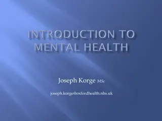Insights into Mental Health Issues