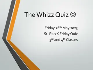 The Whizz Quiz - Fun and Challenging Trivia for 3rd and 4th Classes