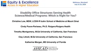Disability Office Structures for Health Science Programs
