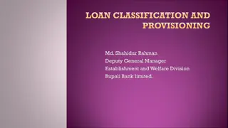 Loan Classification and Provisioning