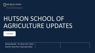 HUTSON SCHOOL OF AGRICULTURE UPDATES
