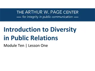 Introduction to Diversity in PR: Origins, Dimensions & Ethics