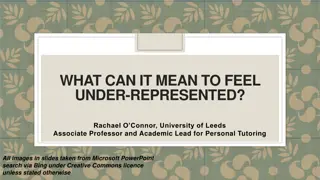 WHAT CAN IT MEAN TO FEEL  UNDER-REPRESENTED?