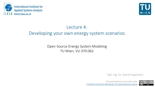 Open-Source Energy System Modeling for Developing Energy Scenarios