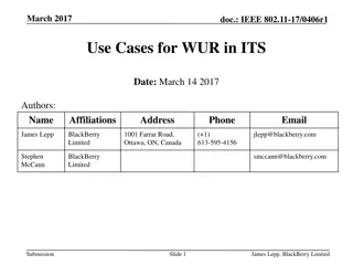 Usage Models for IEEE 802.11 Wake-up Radio in Intelligent Transportation Systems