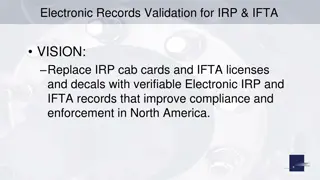 Electronic Records Validation for IRP & IFTA Vision