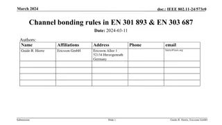 Channel Bonding Rules in European Harmonised Standards