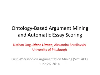 Ontology-Based Argument Mining and Automatic Essay Scoring