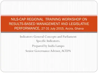 Regional Training Workshop on Results-Based Management and Legislative Performance