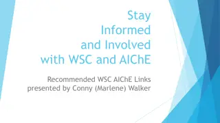 Stay Informed and Involved with WSC and AIChE Recommended Links
