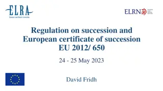 European Certificate of Succession Regulation Analysis