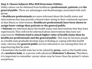 Determining Utilities in Healthcare Evaluation