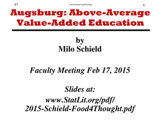 Augsburg: Above-Average Value-Added Education