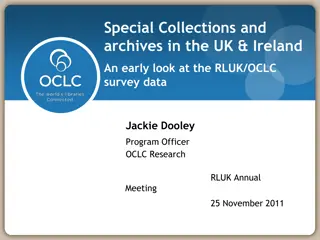 Special Collections and  archives in the UK & Ireland