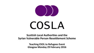 Scottish Local Authorities and Syrian Resettlement Scheme Event