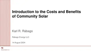 Introduction to the Costs and Benefits of Community Solar