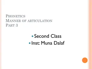 PHONETICS: Manner of Articulation Explained