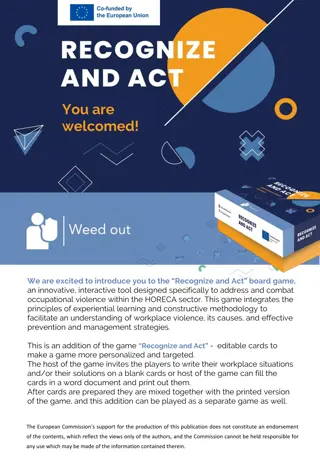 Combat Workplace Violence: Recognize & Act Board Game