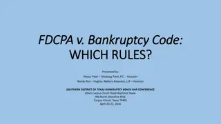 Addressing Potential Creditor Abuses in Bankruptcy: FDCPA vs. Bankruptcy Code