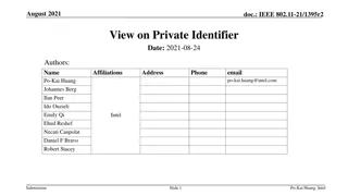 View on Private Identifier