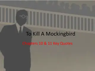 To Kill A Mockingbird