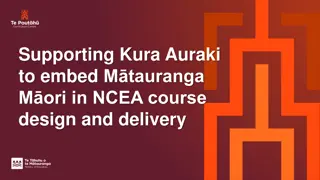 Supporting Kura Auraki to Embed Mātauranga Māori in NCEA Course Design