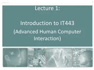 Introduction to Advanced Human-Computer Interaction Course