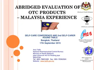 Evaluation of OTC Products in Malaysia Experience
