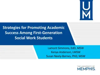 Strategies for Academic Success Among First-Generation Students