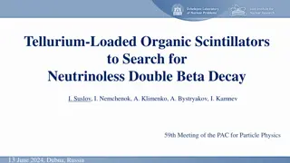 Tellurium-Loaded Organic Scintillators