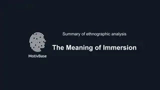 The Meaning of Immersion