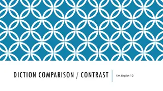 DICTION COMPARISON / CONTRAST
