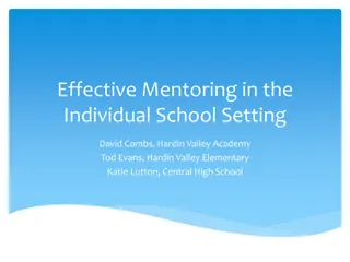 Effective Mentoring in the Individual School Setting