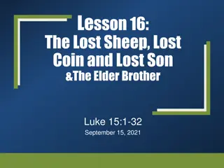Lessons from the Parables of the Lost Sheep, Coin, and Son