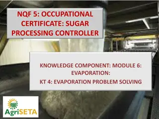 NQF 5: OCCUPATIONAL  CERTIFICATE: SUGAR  PROCESSING CONTROLLER