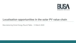 Localisation Opportunities in Solar PV Value Chain